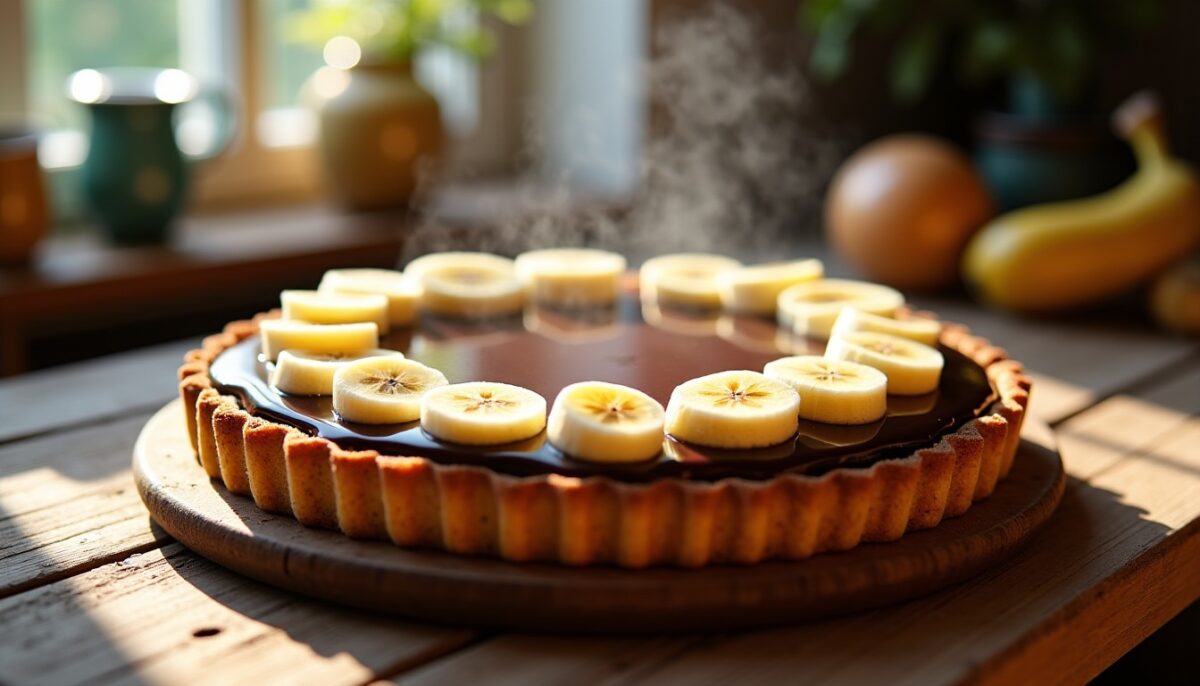 Cette tarte choco-banane au cœur fondant s’évapore dès la sortie du four, découvrez le geste à éviter pour la savourer Cette tarte choco-banane au cœur fondant s’évapore dès la sortie du four, découvrez le geste à éviter pour la savourer